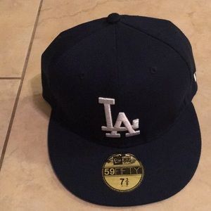 Navy New Era 59Fifty Fitted LA Hat